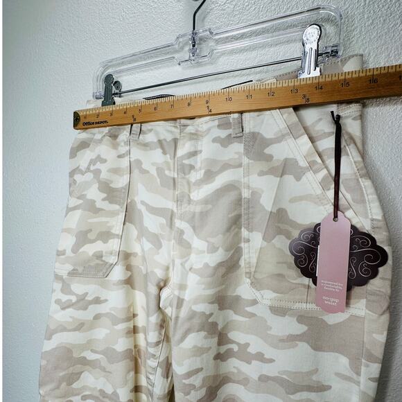 NWT Knox Rose Tan Army Camo Print Skinny Mid Rise Ankle Jean 10 - Picture 12 of 14